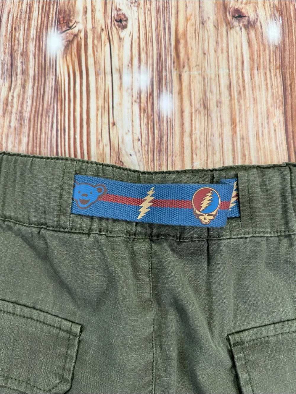 NWT Lucky Brand GRATEFUL DEAD CARGO Shorts MENS Size LARGE Green